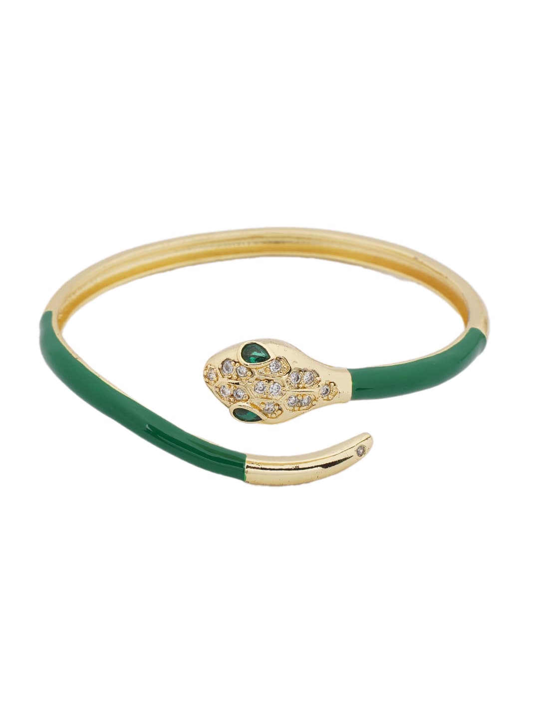 Gold Snake Open Cuff Bracelet