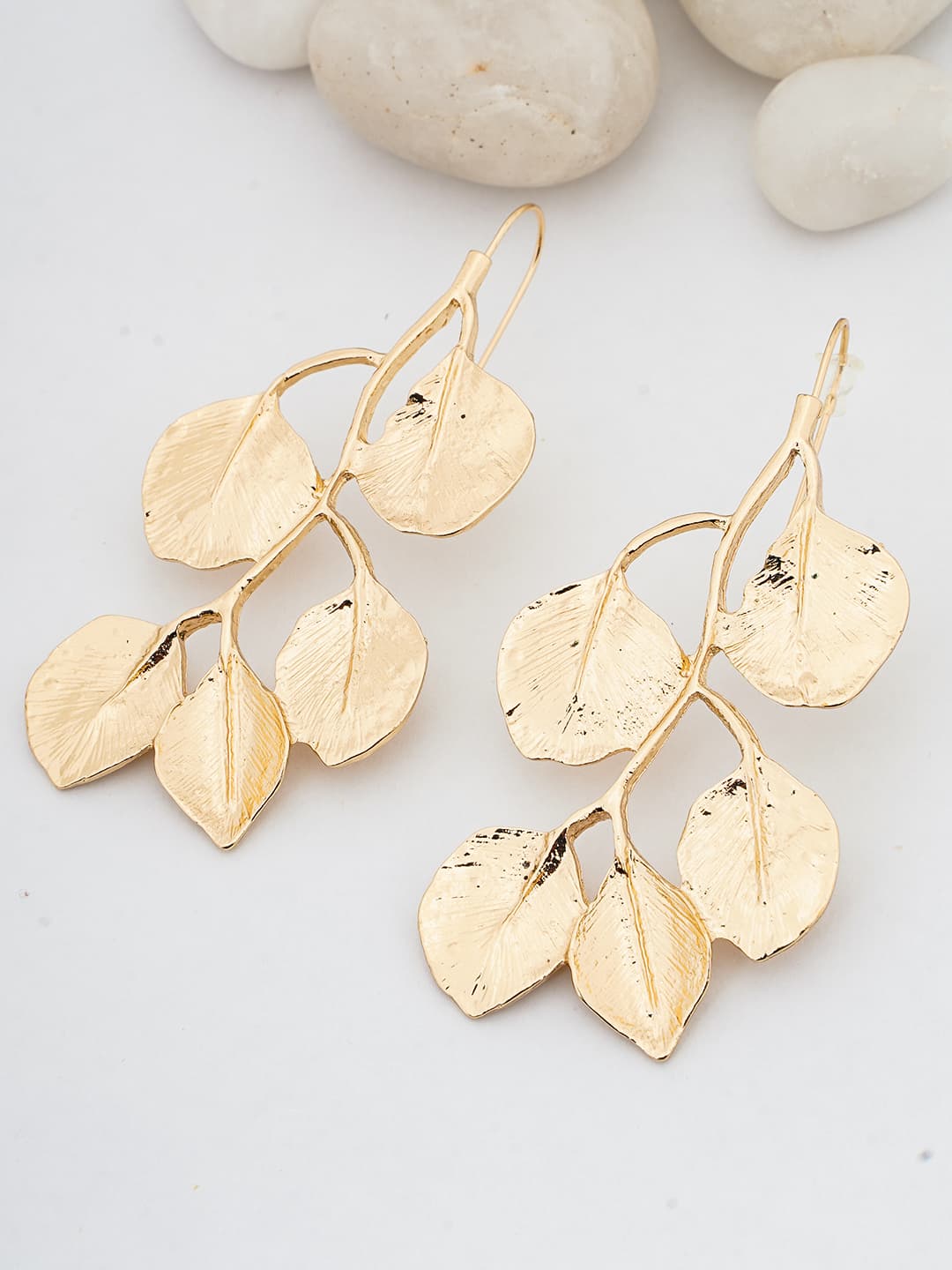 Textured Gold Leaf Branch Drops