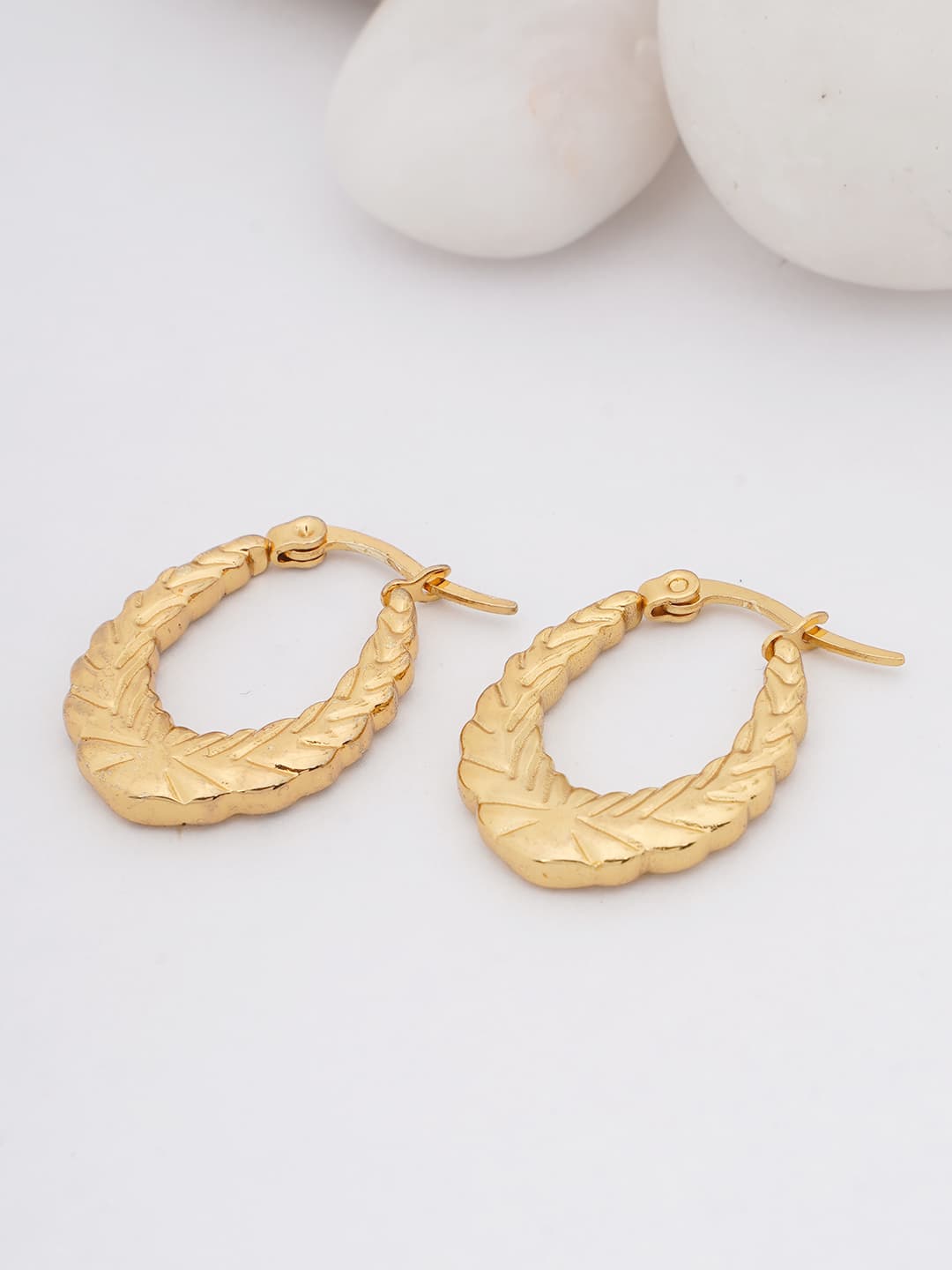 Braided Gold Hoop Earrings