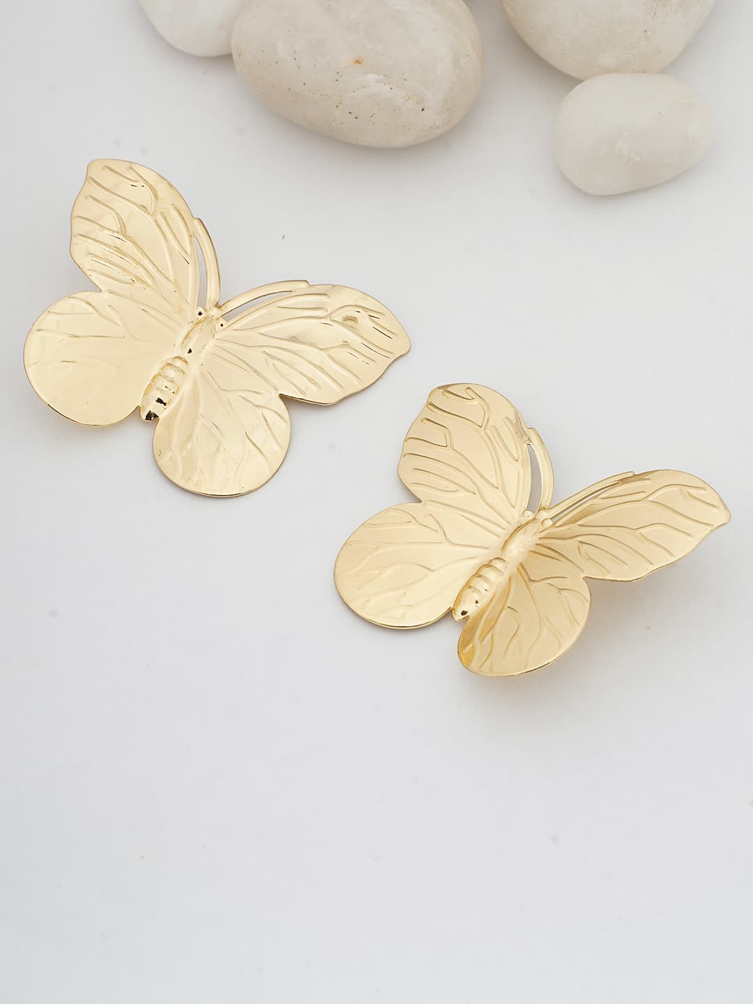 Sculpted Gold Butterfly Studs