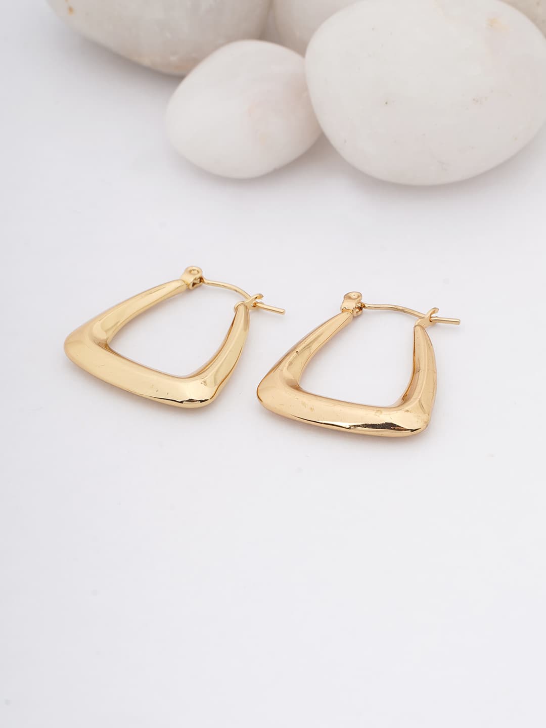Sculpted Gold Hoop Earrings