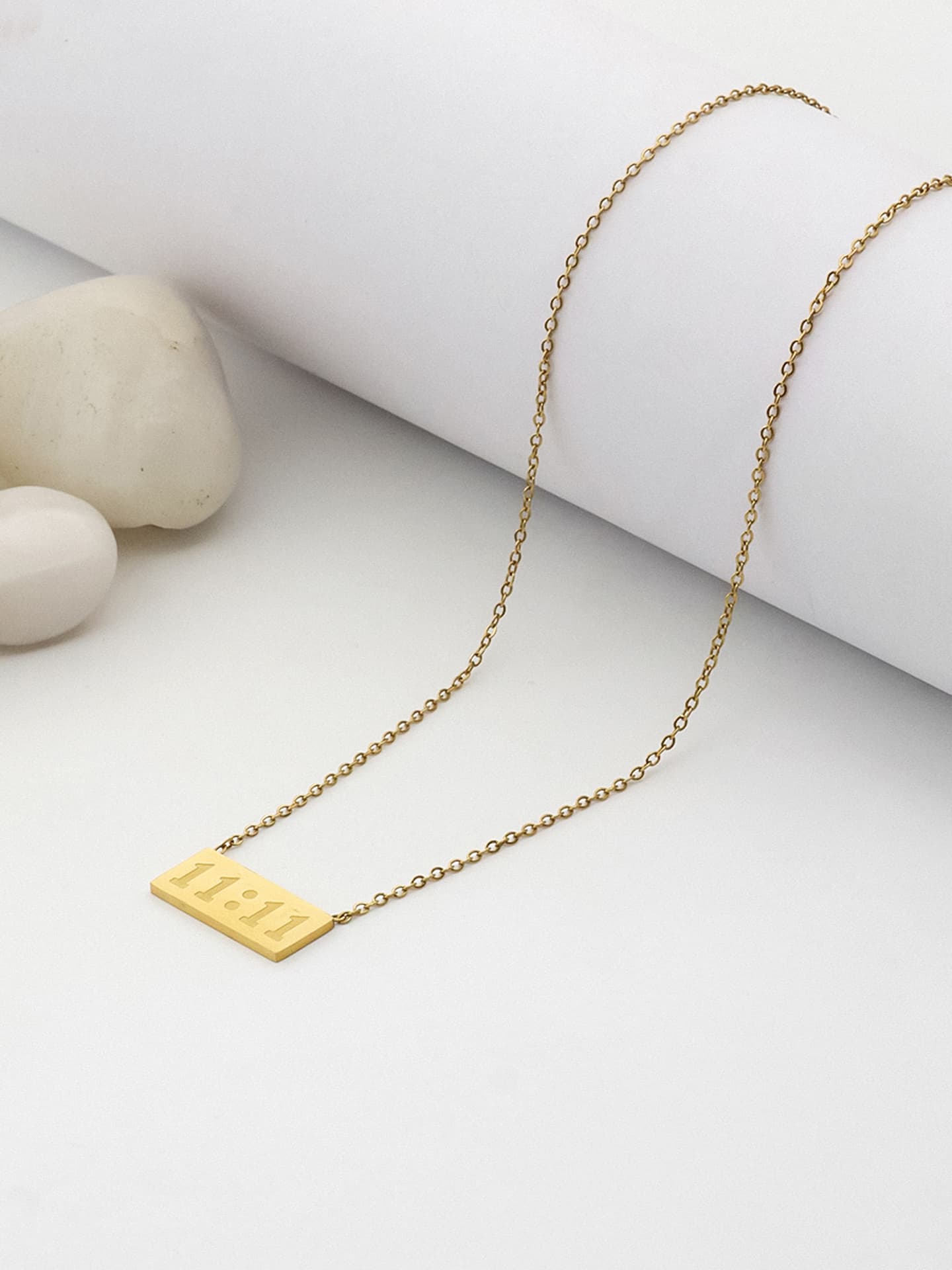11:11 Gold Bar Necklace