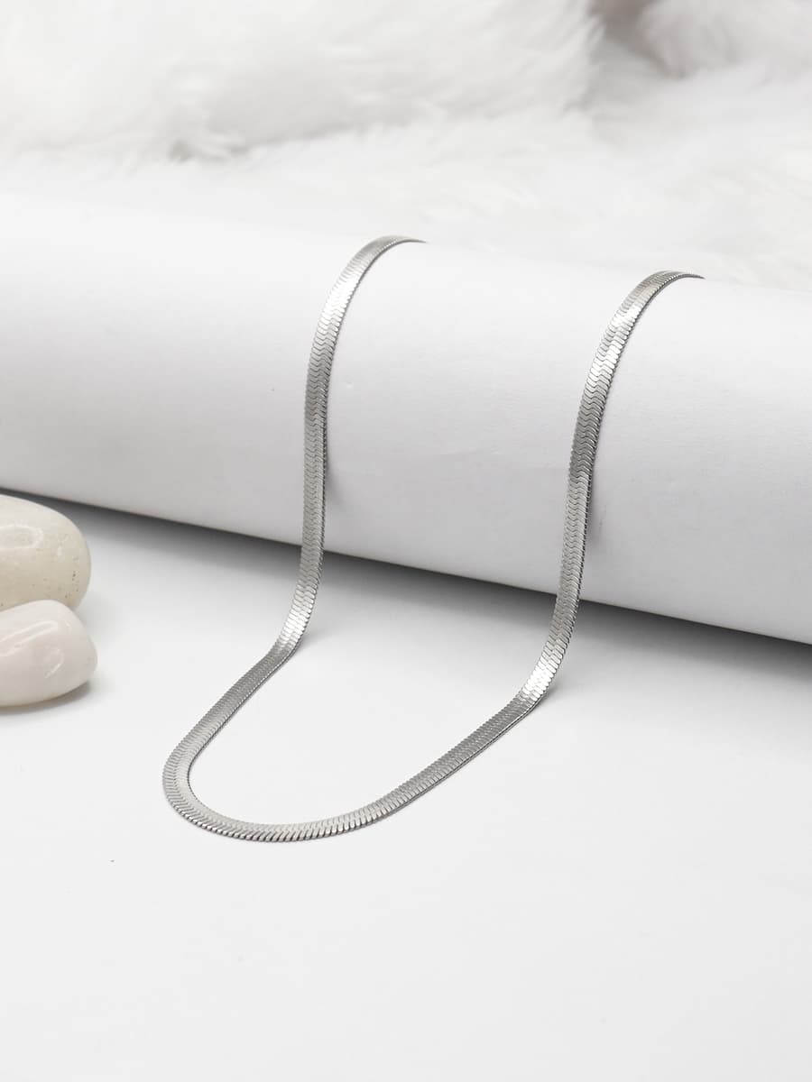 Silver Snake Men Neck Chain