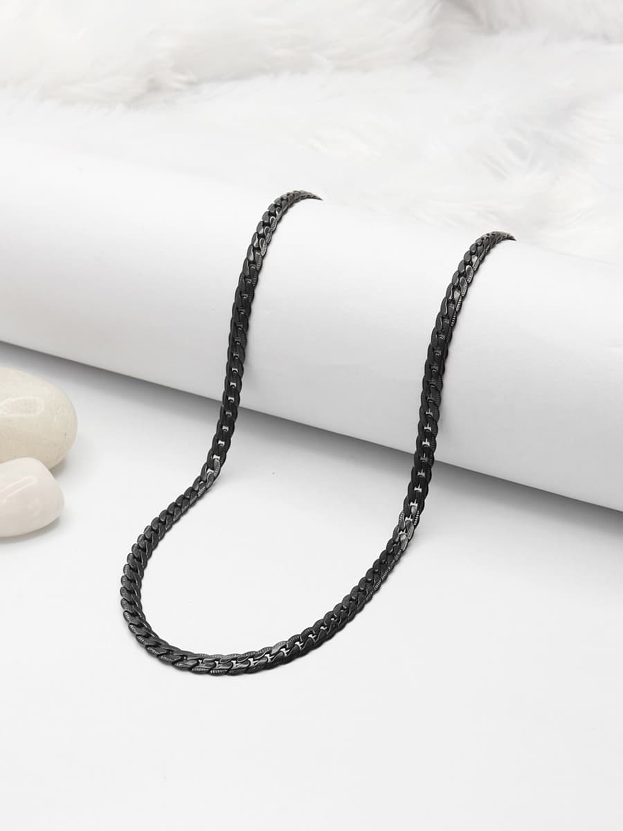 Black Miami Cuban Link Men Chain