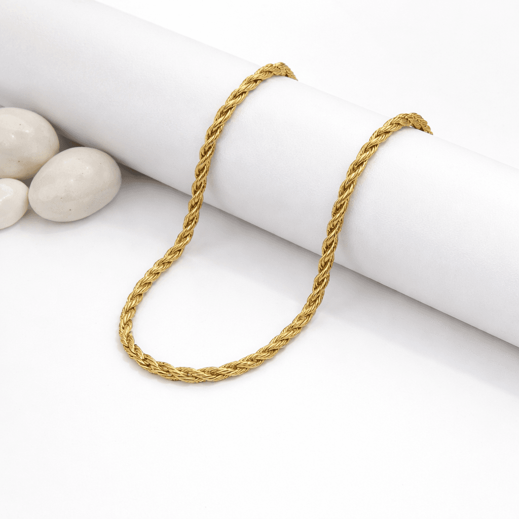 Gold Plated Twisted Rope Chain