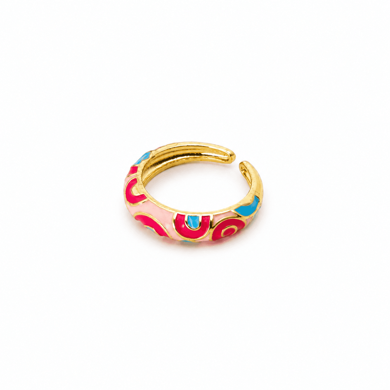 Colorful Enamel Flower Ring