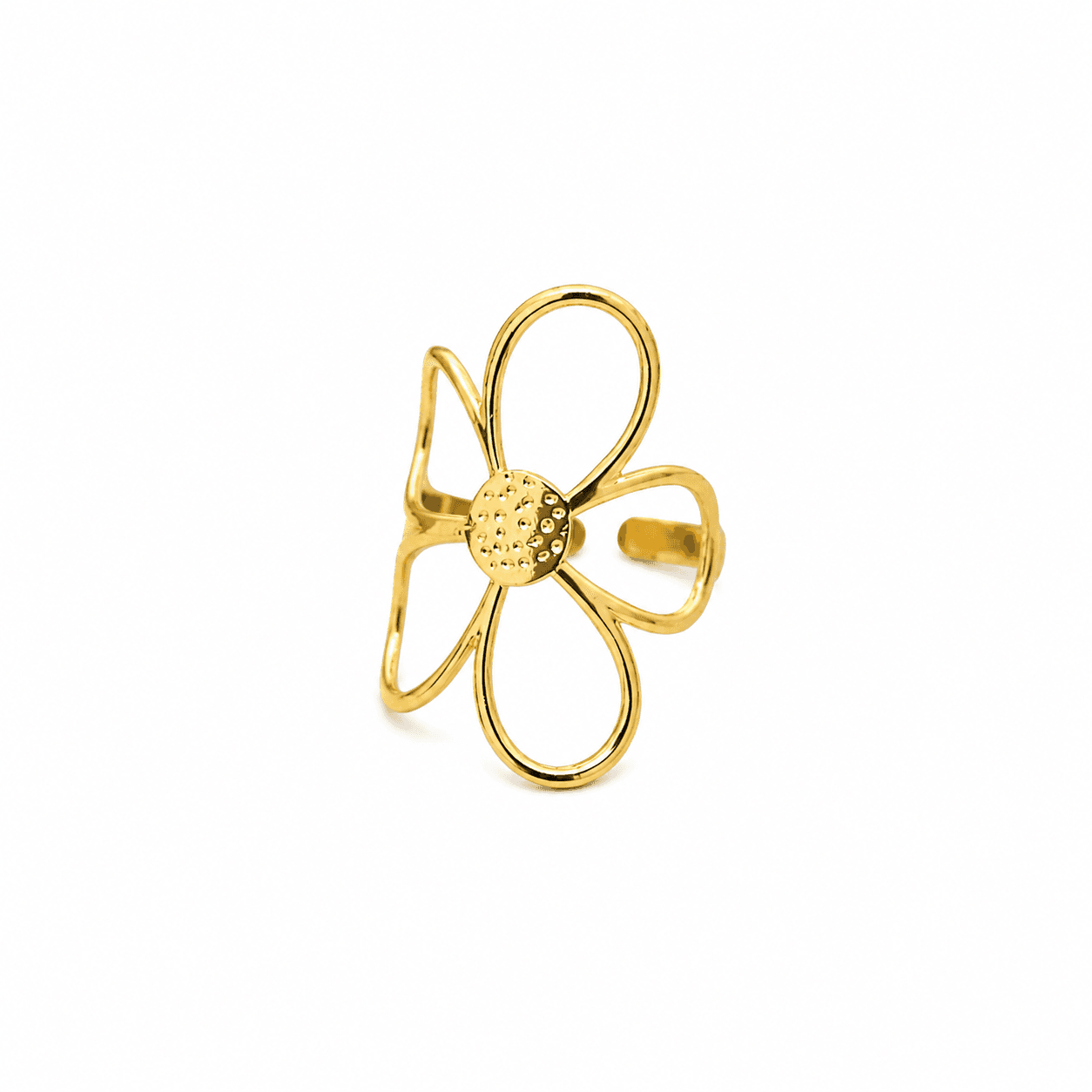 Large Flower Open Ring