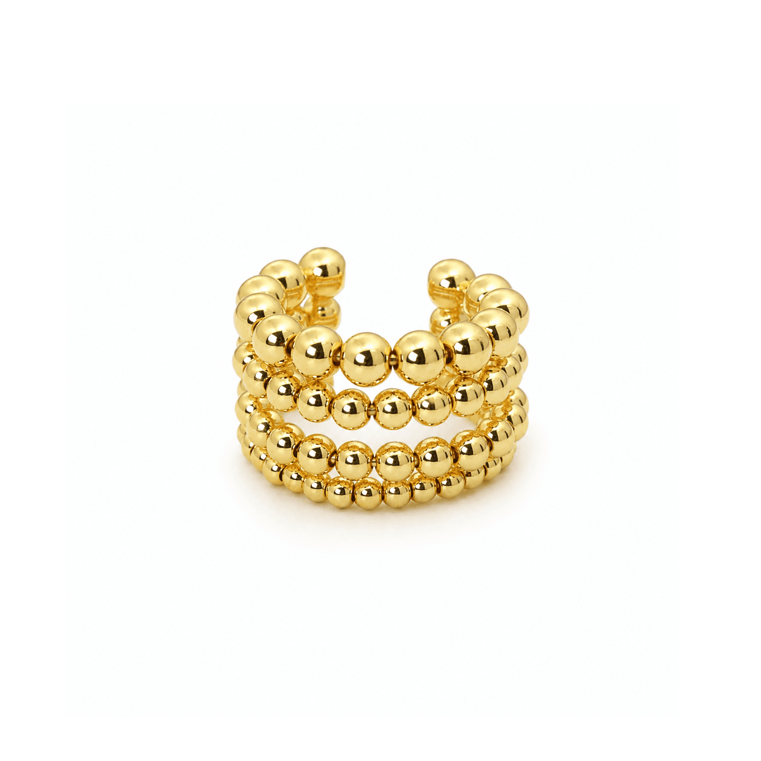 Golden Beaded Ring