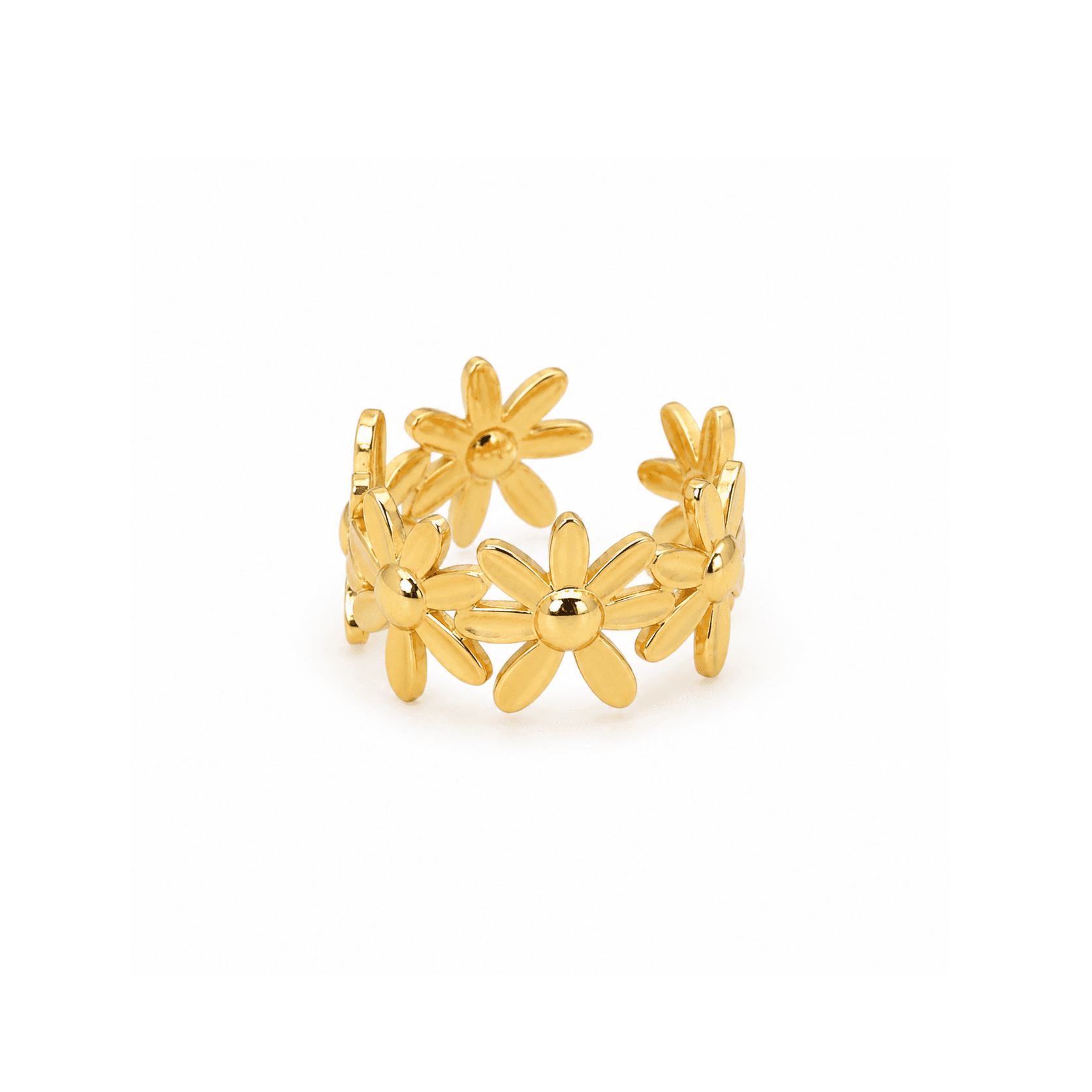 Golden Daisy Chain Ring