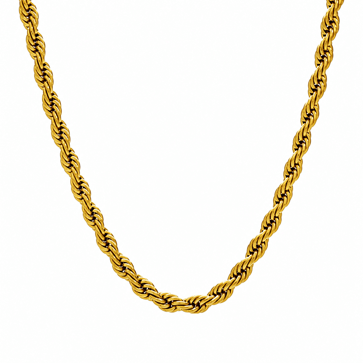 Gold Plated Twisted Rope Chain