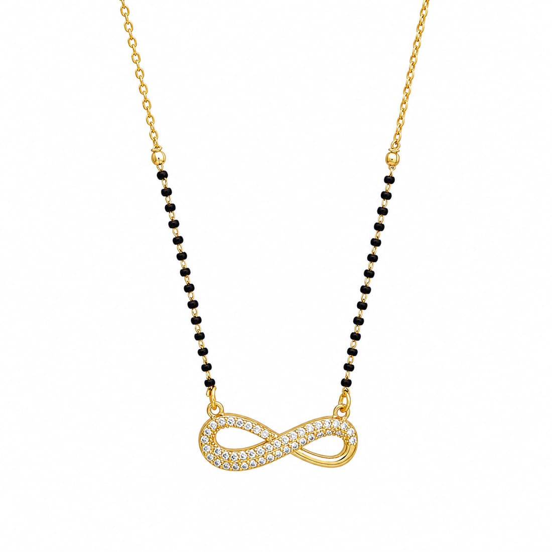 Crystal Infinity Gold Mangalsutra