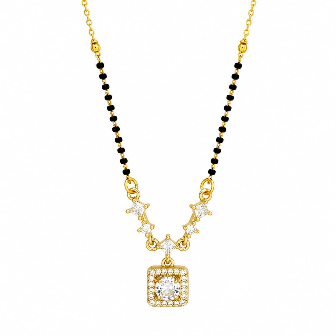 Modern Square Sparkle Mangalsutra