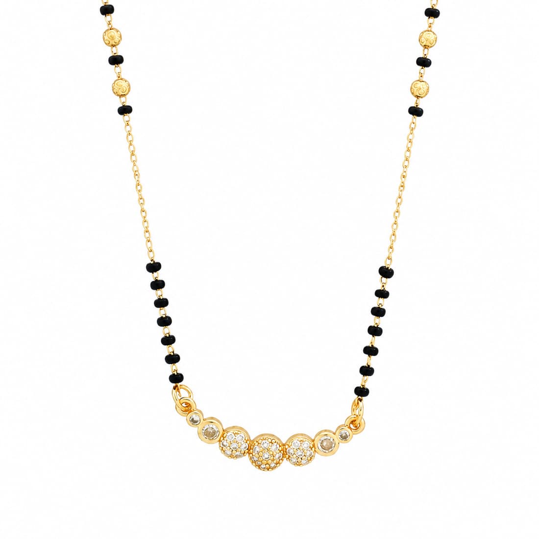 Crystal Curve Gold Mangalsutra
