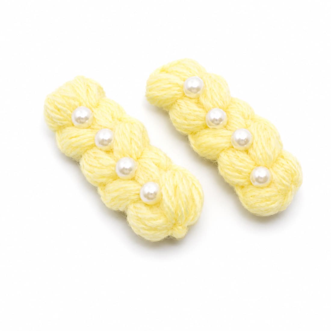 Lemon Braided Yarn Hair Clip