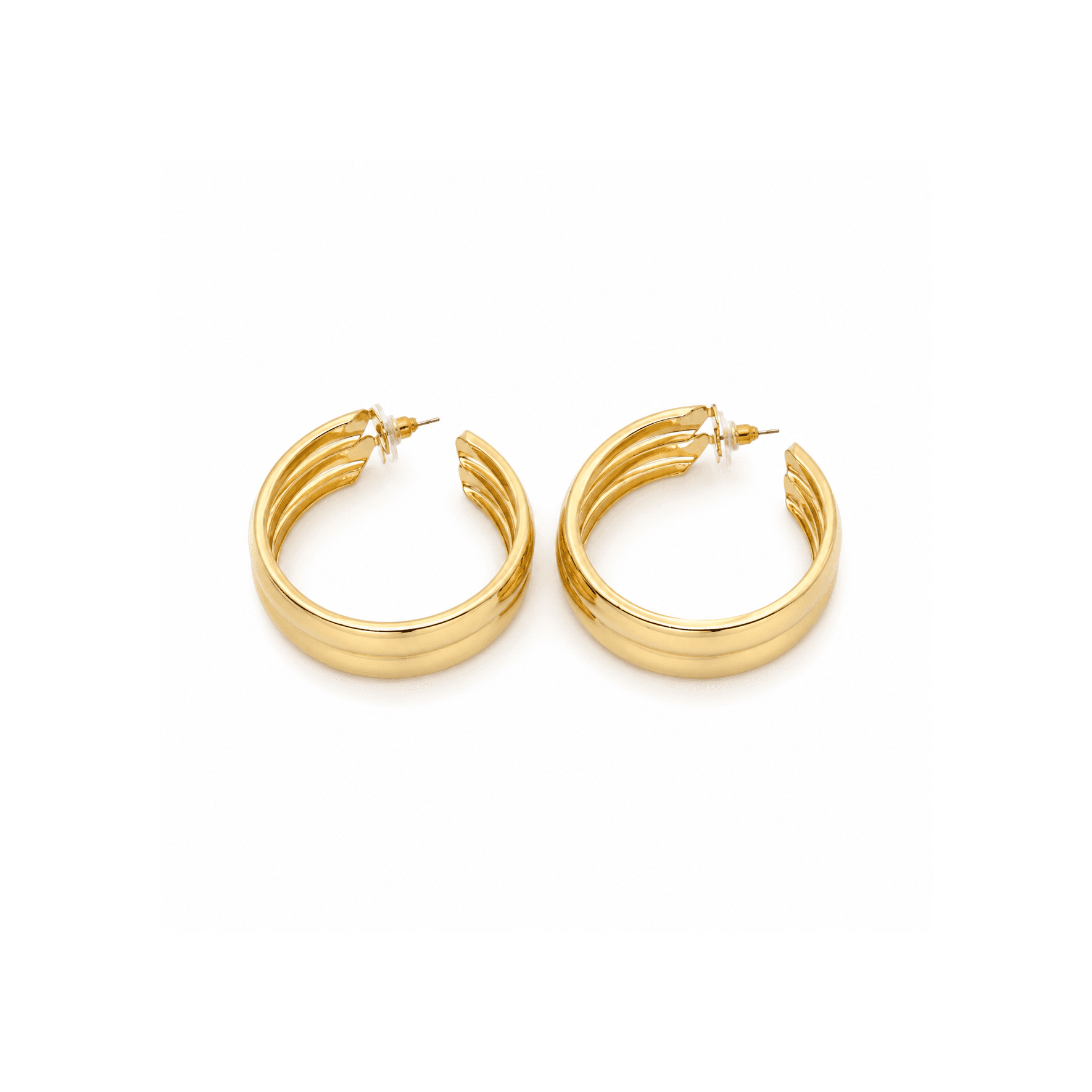 Golden Curve Hoop Earrings