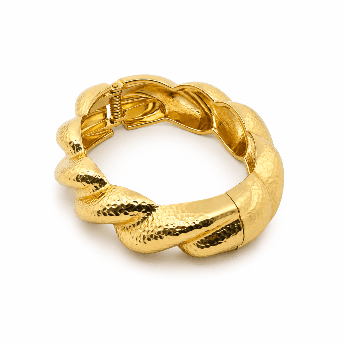 Luxury Hammered Gold Bangle