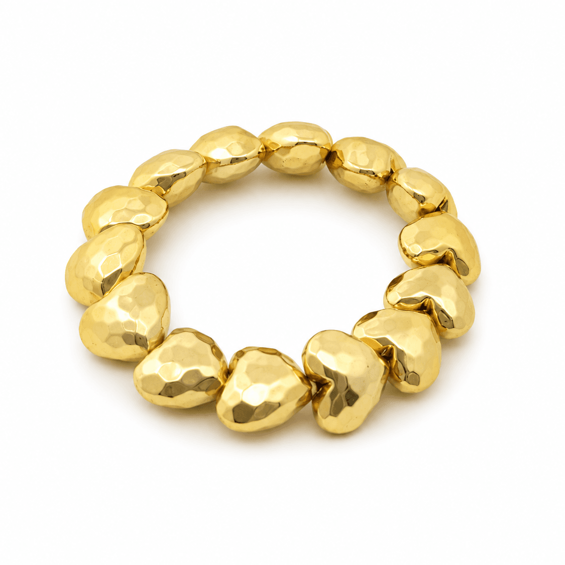 Golden Multiple Heart Link Bracelet