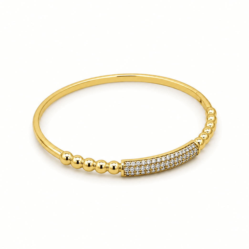 Crystal Bead Elegance Bangle