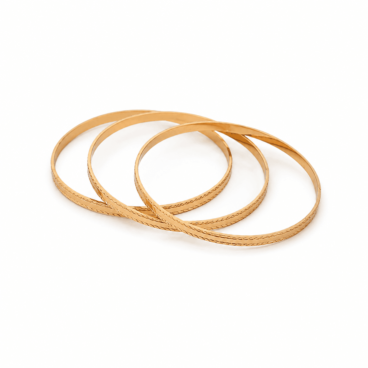 Gold Plated Classic Stack Bangles
