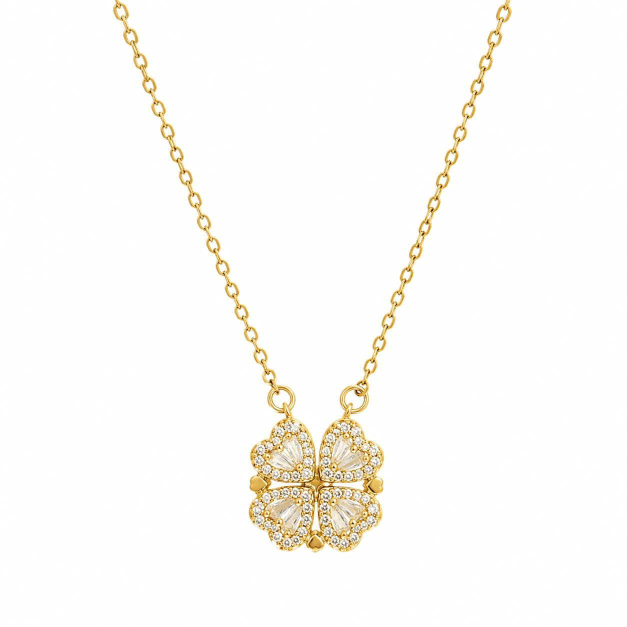 Lucky Clover Gold Chain Necklace