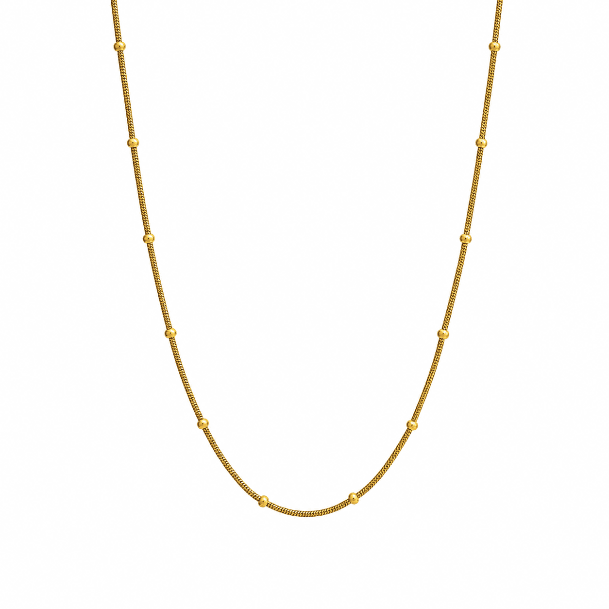 Gold Plated Ball Design Neck Chain