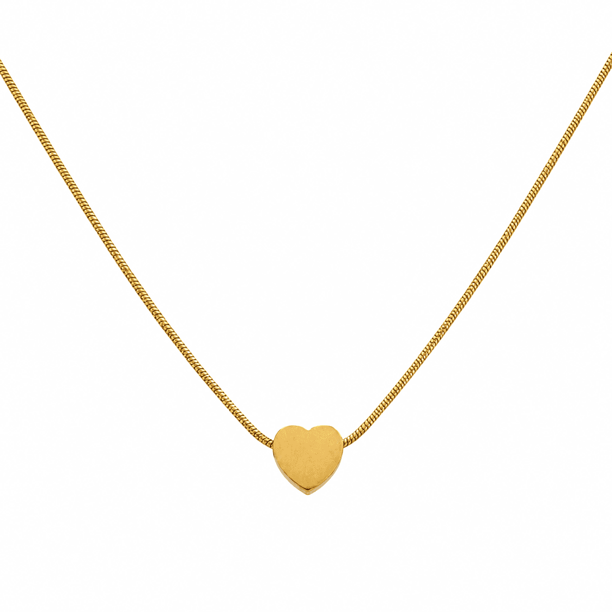 Gold Plated Paris Heart Pendant Necklace