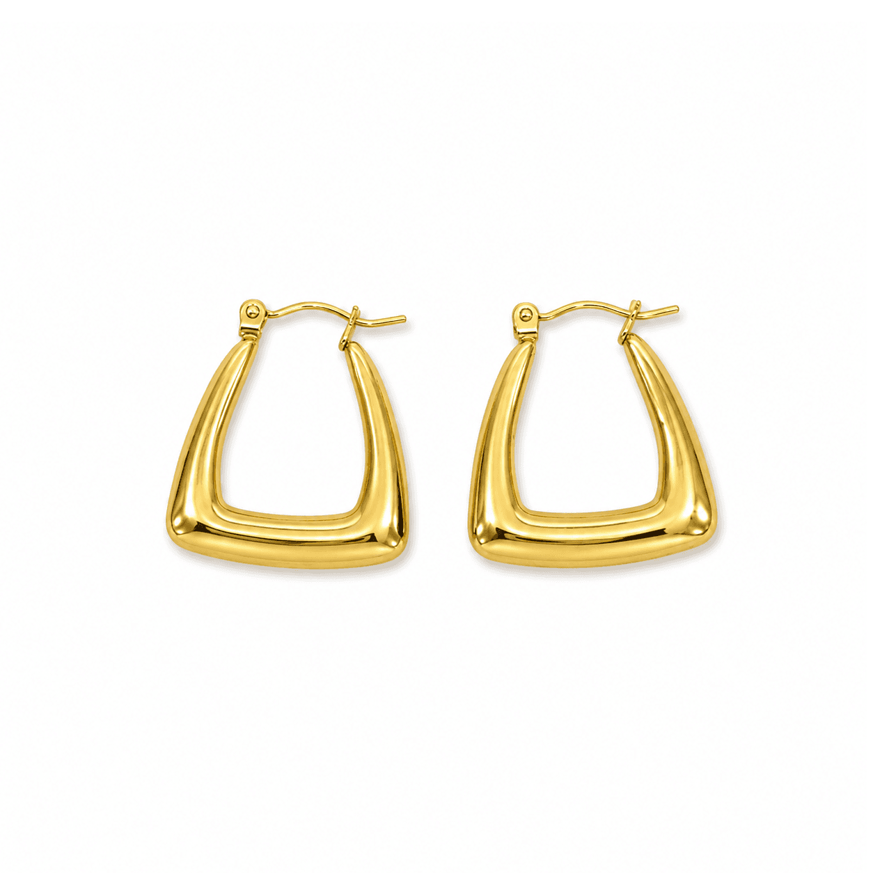 Sculpted Gold Hoop Earrings